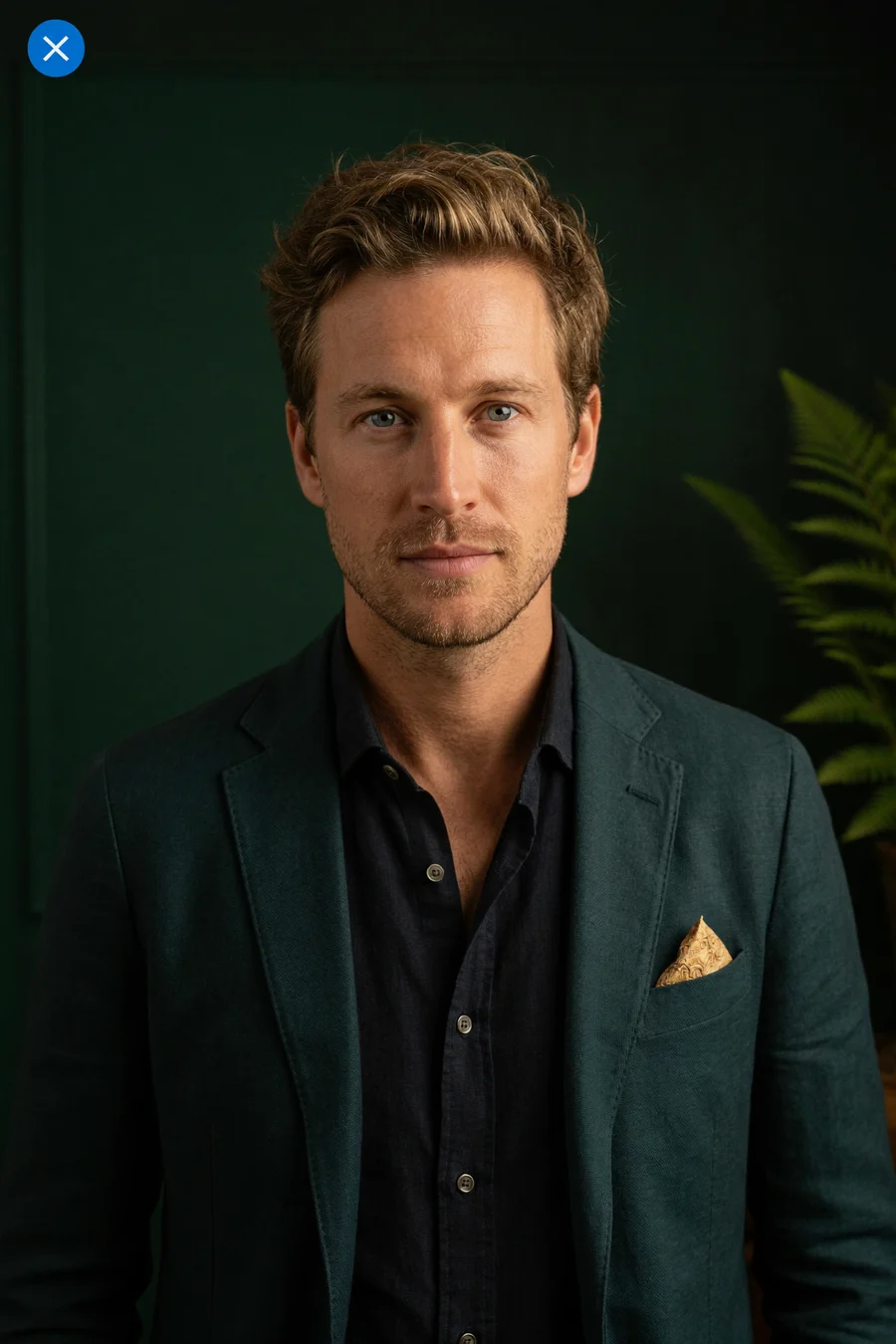 Lucas, the app’s AI concierge, in a dark green jacket